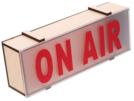 OSALADI Massivholz-leuchtkasten-nachtlicht On-air-schild, Batteriebetrieben Auf Sendung Planke Monitor Digital Aufnahmewarnleuchte Lasst Uns Neon Vibes Leistung Musical Lichter Led Plastik