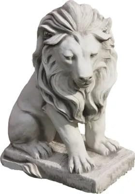 Schöner Löwe, Tierfigur, Tier aus Steinguss, für Garten, Terrasse, Vorgarten Frostfest Witterungsbeständig, 60 cm H, ST-103154
