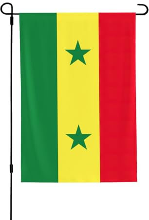 Drapeau du Sénégal double face durable 71,1 x 101,6 cm pour décoration saisonnière