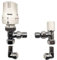 Greened House 1/2/15mm to 10mm Angled White Thermostatic Radiator Valve Bi-Directional/Towel Rail Valve 1/2 / With 90 Degree 10mm Push Fit Connector Reducer