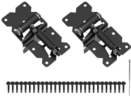 Cerniera per porta, cerniera in acciaio, cerniere per cancelli resistenti, cerniera regolabile in acciaio con chiusura automatica, hardware per cancello per patio, cortile, finestra