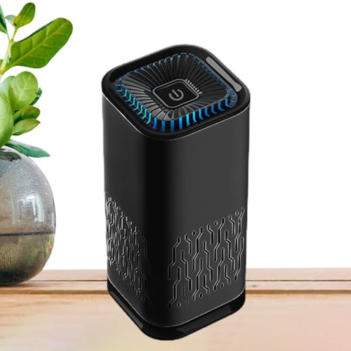 ambientador para vehículos - Purificador de aire para coche, filtro HEPA de 3 etapas, generador de iones negativos | Purificador de aire portátil, eliminador de olores de animales, ionizador