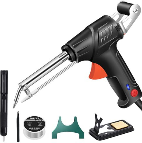 Ayyecoeeye Welding Gun, Kunststoff Schweißgerät, 60W Lötkolben Set Automatische Elektronik Lötpistole, Handheld Entlöten Zinnpistole, Elektrisches Entlötkolben Lötkolben für DIY, Reparatur (Schwarz)