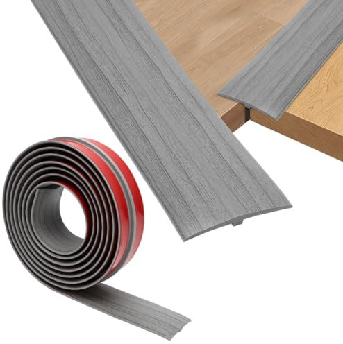 Übergangsprofil,Tutamaz T Profil Übergangsleiste Selbstklebend,5x300cm PVC Türschwellen Leiste Übergangsschiene Selbstklebender, Übergangsprofil für Türschwellen Verbindungsböden Parkettböden Laminate