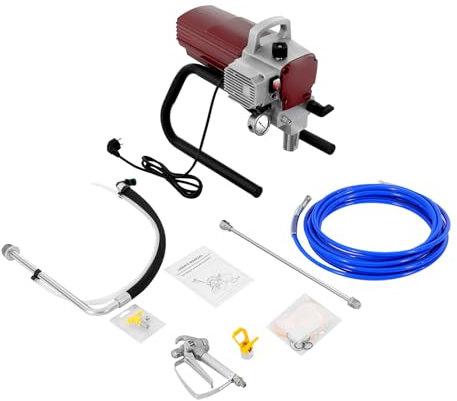 Pulvérisateur de peinture 1800 W 220 V, système de pulvérisation de peinture Airless, pulvérisateur haute pression Airless, tuyau de 10 mètres, avec réglage de la pression et design de tuyau robuste