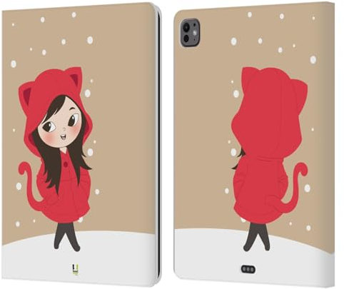 Head Case Designs Jamie Cappucci Invernali Custodia Portafoglio in Pelle Compatibile con Apple iPad PRO 13 M4 2024