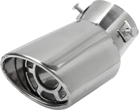 Edelstahl Auspuffblende Auto Zubehör Schwanz Kehle Auspuffrohr Dekoration Für Ford Für Fokus MK2 MK3 MK4 Fiesta Ecosport Für Mondeo Fusion Kuga flucht Auspuff Endrohr(C shape)