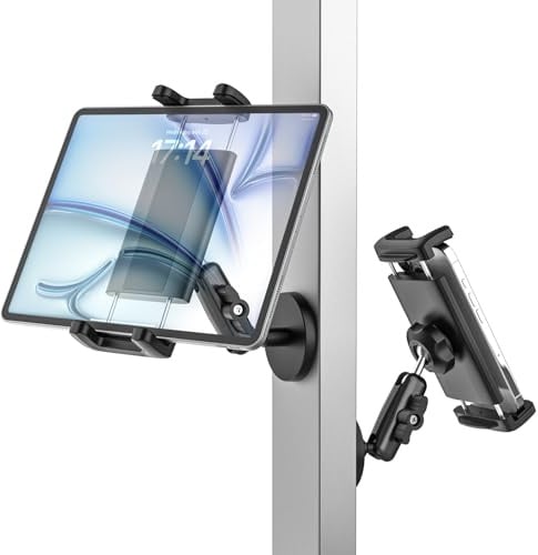 Kolasels Magnetisch iPad Halterung, [Starker Magnet] Magnetische Tablet Halterung für Kühlschränke, Metalloberflächen, Whiteboard, Fitnessgeräte, Metallregal,Kompatible 4,7-12.9 Tablet und Handys