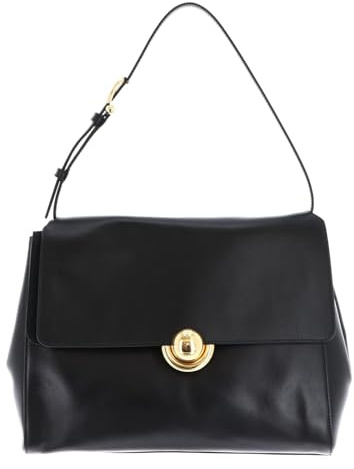 Furla Leder Schultertasche Domus Shoulder Bag 32 Nero schwarz