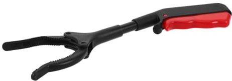 BAZEITFLOW Heavy Duty 30Cm Grabber Reacher Tool with Wide Claw, Sturdy Iron Rod Trash Picker for Seniors and Disabled, Household Cleaning and Outdoor Litter Pickup Aid