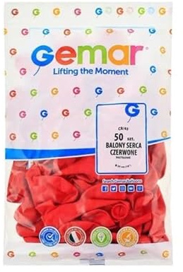 Pastellballons rote Herzen 50pcs