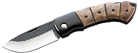 Herbertz Unisex Erwachsene Messer Taschenmesser Tagayasan-Holz Länge geöffnet: 20.0cm, grau, M