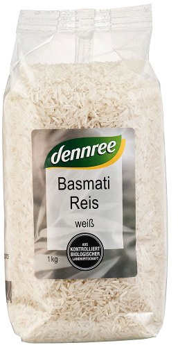 dennree Bio Basmati Reis weiß 1 kg