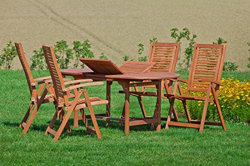 MERXX Gartensitzgruppe 7tlg. mit Ausziehtisch,FSC Eukalptusholz