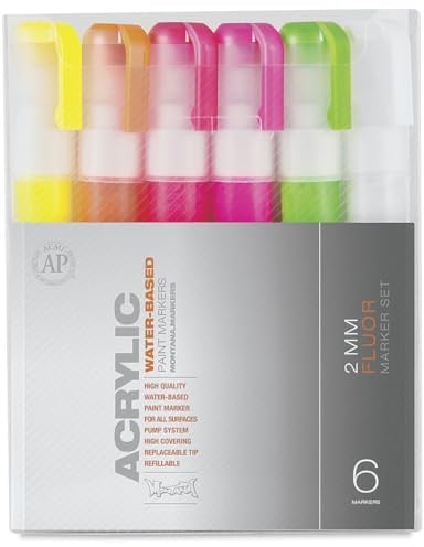 Montana Marker Acryl-Set, Fluorescent, fein