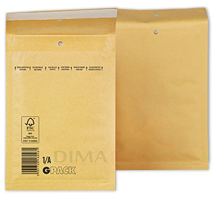 600 Luftpolstertaschen braun Gr. A1 (120 x 175mm) DIN A6 Luftpolster Versandtaschen Luftpolsterumschläge dimapax