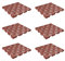 Pure Garden 50-147 - Piastrelle ad Incastro Multiuso per Interni ed Esterni, per Patio, terrazza, Garage, 6 Pezzi, Set da 6, Terracotta