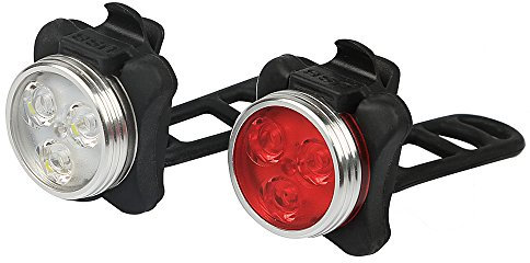 Rechargeable LED Bike Lights Set Headlight Taillight Combinations LED Bicycle Light Set 2 USB Cables,4 Light Modes Water Resistant, IPX4