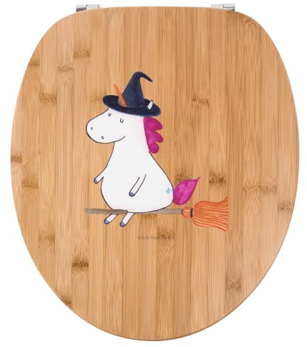 Mr. & Mrs. Panda Motiv WC Sitz Einhorn Hexe - Geschenk, Freundin, Klodeckel, Zicke, Toilette, Einhörner, Verrückte, Toilettendeckel, Leben, Unicorn,