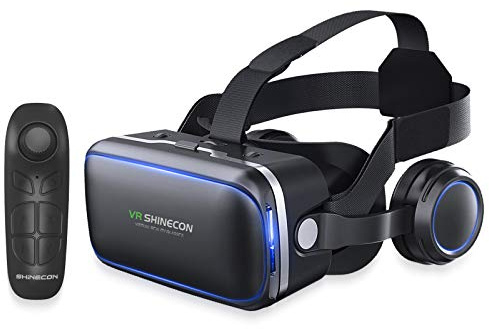 VR Headset for iPhone & Android Phone,3D VR Glasses for TV,Movies & Video Games,VR Headset with Remote Controller,Virtual Reality Headset for iPhone/Android Phone Compatible 4.7-6 inch