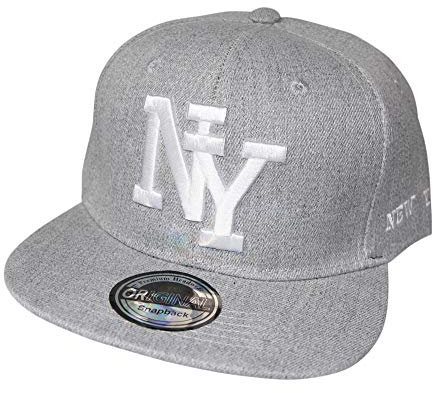 Premium Headwear Neues Modell New York Snapback Cap (grau weiß)