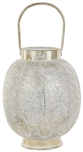 Dekorative Laterne mit Verzierungen H: 40 cm Gold aus Metall Lantau
