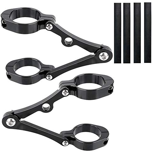 Lichtleisten Halterung, Asudaro 1Paar Universal Arbeitsleuchten Halterung Bull Bar Halterung Klammer Motorrad Scheinwerferhalter Lampenhalter Scheinwerfer Halterung Klemmgabelrohr 39-41mm,Schwarz