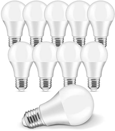 E27 LED Warmweiss, LEDYA 9W 800 Lumen LED Birne 3000K Ersatz für 60W Glühlampe, Edison LED Lampe, A60 Energiesparlampe Leuchtmittel für Küche, Stehlampe, Gartenhaus, 10 Stück