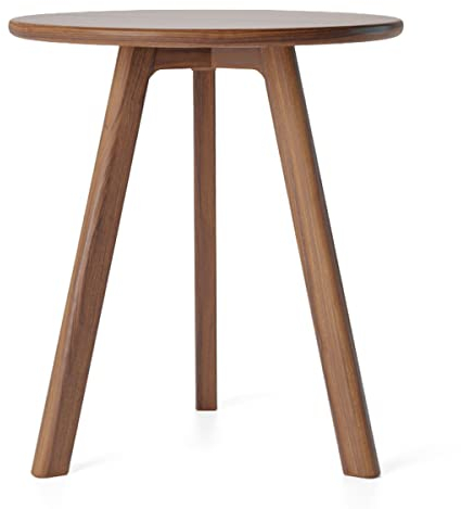 Table d'appoint Ronde en Bois de Noyer Massif et chêne Design scandinave Minimaliste Tables d'appoint en Bois Round Side Table Walnut Wood (Bois de Noyer)