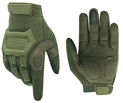 ThreeH Taktische Handschuhe Hohe Fingerfertigkeit Touchscreen Leichtes Design für Bergsteigen Radfahren Training Boxen Klettern XL Größe Grün Farbe