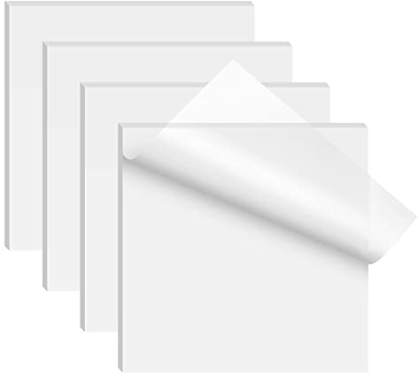 200 Blatt Transparente Sticker Notes 75*75mm Durchsichtige Haftnotizen Selbstklebend Durchsichtige Klebezettel Wasserfest Transparente Notizzettel für Kugelschreiber Büro Schule Markieren von Büchern