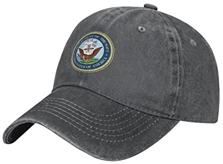 YINGD Baseballkappe USN Us Navy, United States Military Verstellbare Cowboyhut Atmungsaktive Sonnenhut Unisex Passform für Männer und Frauen, Deep Heather, One size