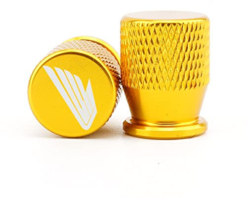 JYDJDL,Motorrad-Reifenventilabdeckung Zubehör Stem Cap passt für Honda passt für CB650r Dio Forza 125 300 350 750 CB500x NC750x Hornet Shadow,Gold