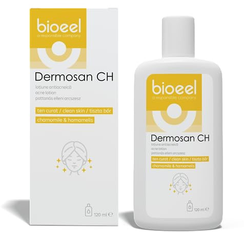 Dermosan CH Anti Pickel Lotion Anti Akne – Kamille & Hamamelis natürliche klare Hautformel – reduziert Talg, Akne und Pickel, Poren Verkleinern, Toner Gesicht120 ml