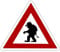 Spreadshirt Norwegen Troll Gefahrenzeichen Sticker, max. 10 x 10 cm, 10 x 10 cm, Mattweiß