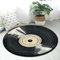 DNOVING Vinyl-Teppich für Schallplatten, Musik, weich, rund, rutschfest, waschbar, perfekt für Wohnzimmer, Schlafzimmer, Küche, Bad, langlebig und kein Ausfallen, 91 cm