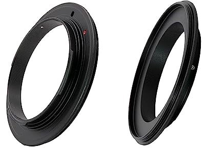 ICOBES Mount Macro Reverse Adapterring 49/52/ 55/58/ 62/67/ 72/77 mm, for Canon EOS R EOS RP EOS R5 EOS R6 EOS R7 (Size : 58mm)