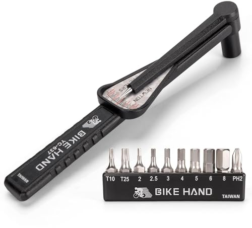Kadacha Fahrrad Drehmomentschlüssel 2–10 NM, Fahrrad Drehmomentschlüssel Set mit 1/4 Zoll (6,35 mm) Antrieb und Inbusschlüssel Bit Set