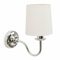 ValueLights | Traditional Silver Chrome Wall Light Fitting with Fabric Lampshade | Wall Lamps & Sconces, Home Décor & Improvement Essential