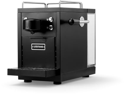 Sjöstrand The Original Machine à expresso compatible avec Nespresso, boîtier en acier inoxydable, design scandinave, noir mat