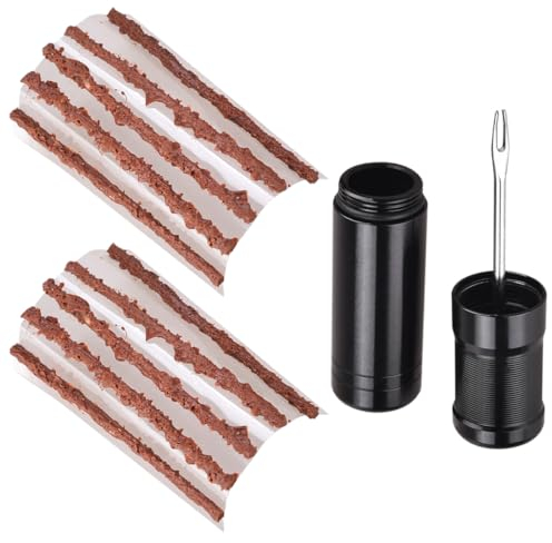DWFEYOI Kit de réparation de pneus Tubeless 11 pièces pour vélos de Route et VTT pour Une réparation Rapide des 10pcs Bandes de Bacon Outil d'insertion Alésoir de Fourche de réparation de Pneu