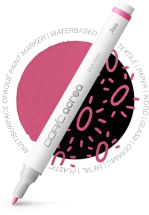 Copic acrea 020, Dark Rose, Paint Marker mit wasser- und pigmentbasierter Tinte, Strichstärke 0,8-1,2 mm
