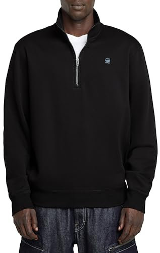 G-Star Men's Premium Core Half Zip Sweater, Black (dk black D26459-C235-6484), XL