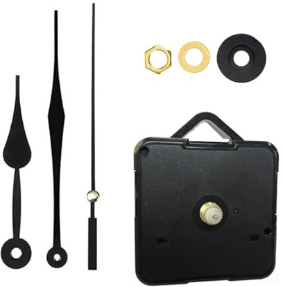JNGTKL Battery Powered Clock Mechanism Kit, 1 Set, Suitable For Wall Clock Mechanism Parts (Black)