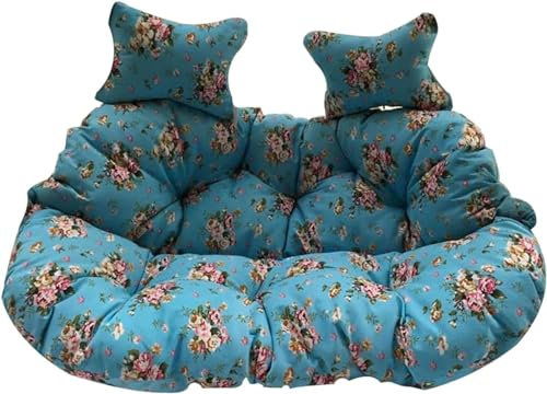 Outdoor 2 Seater Egg Chair Swing Cushion Double Basket Hammock Replacement for Patio Garden Hanging Swing Cushions with Seat Pads Ideal for Relaxing Outdoors (J)