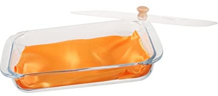 CRILSTYLEO Glastablett Mit Deckel Für Snacks Und Obst Wiederverwendbarer Servierteller Tragbares Desserttablett Aus Glas