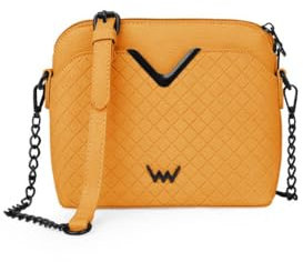 VUCH Kleine Umhängetasche mit Kette Fossy Mini Yellow für Frauen, Elegante Handtasche für Damen, Tasche für Mädchen