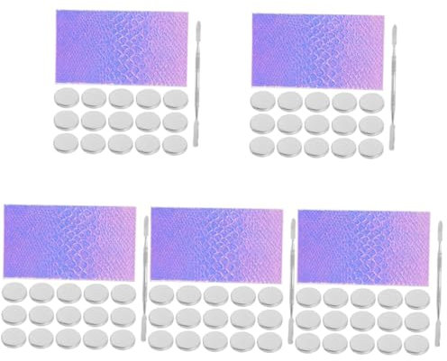 Healeved 5sets Empty Eyeshadow Palette Magnetic Tray for Makeup Palettes Organiser Eyeshadow Pans Stick for Women