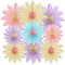 SUNBEAUTY 9 Stück Sonnenblumen Papierfächer Bunt Party Dekoration Seidenpapier Fächer Hängende Girlande für Geburtstag Hochzeit Tischdeko Abschluss Party Deko