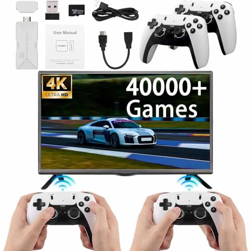 Tuya Boltz Retro Stick, Boltz Retrostick, RetroStick 4K - 40,000 Retro Games, Wireless Retro Gaming Console, 18 Classic Emulators, HDMI Output, 4k HD Plug and Play Video Game Stick (128g 40000+Games)